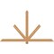Ekena Millwork Kennewick Timber Gable Bracket, Western Red Cedar, 72"W x 42"H x 1 1/2"D x 3 1/2"F, 14/12 Pitch GBW072X42X0204KEN00SWR - alternate 1